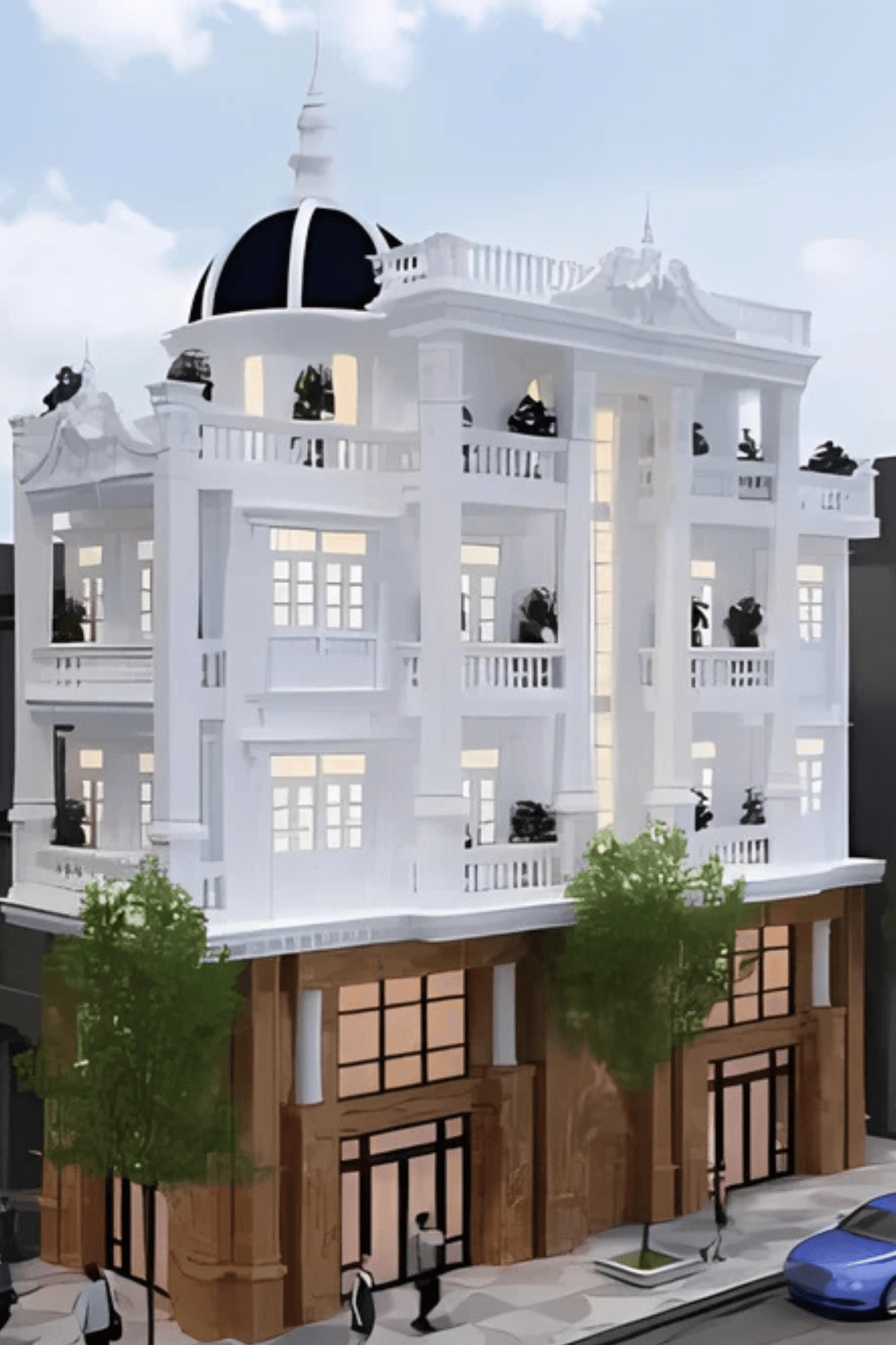 mẫu thiết kế khách sạn cổ điển