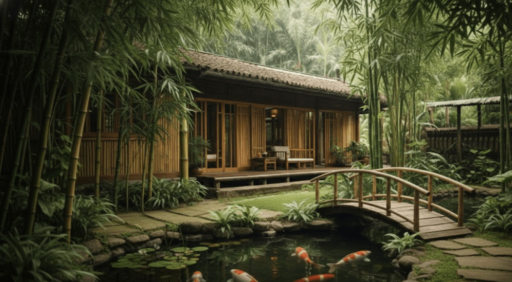 62 mẫu nhà nghỉ dưỡng thiết kế sân vườn đẹp mê hồn 2 Mẫu nhà nghỉ dưỡng Bamboo Paradise