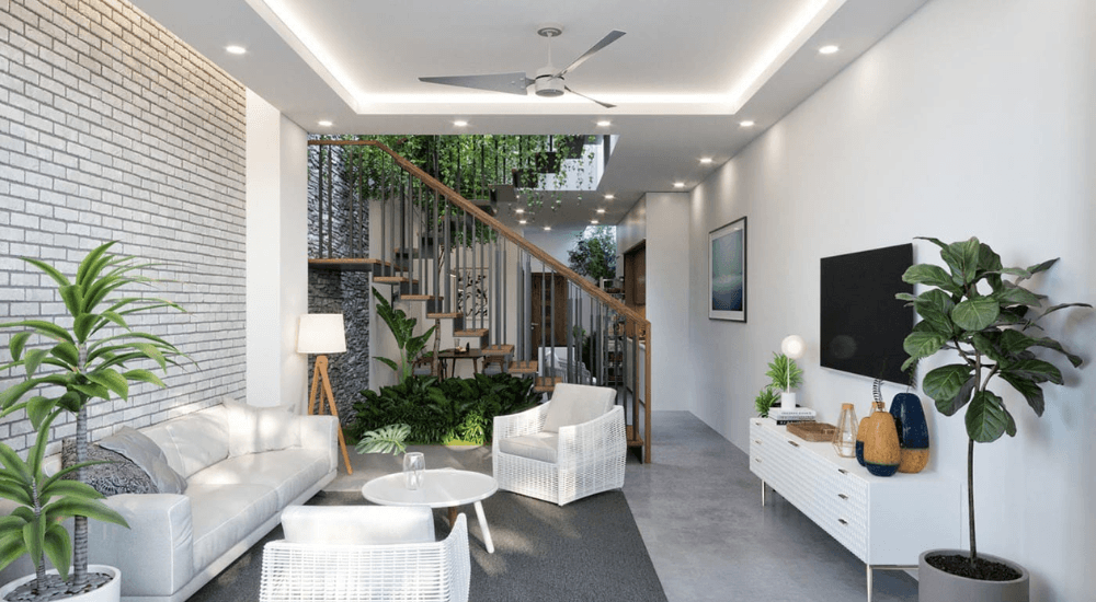 mẫu nhà nghỉ phong cách Industrial Chic