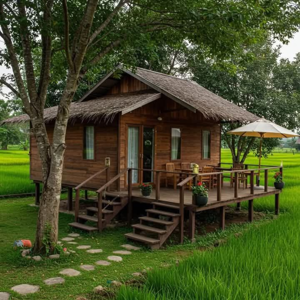 Top 10 mẫu nhà sàn mini ấn tượng 6 Nhà sàn mini bằng gỗ