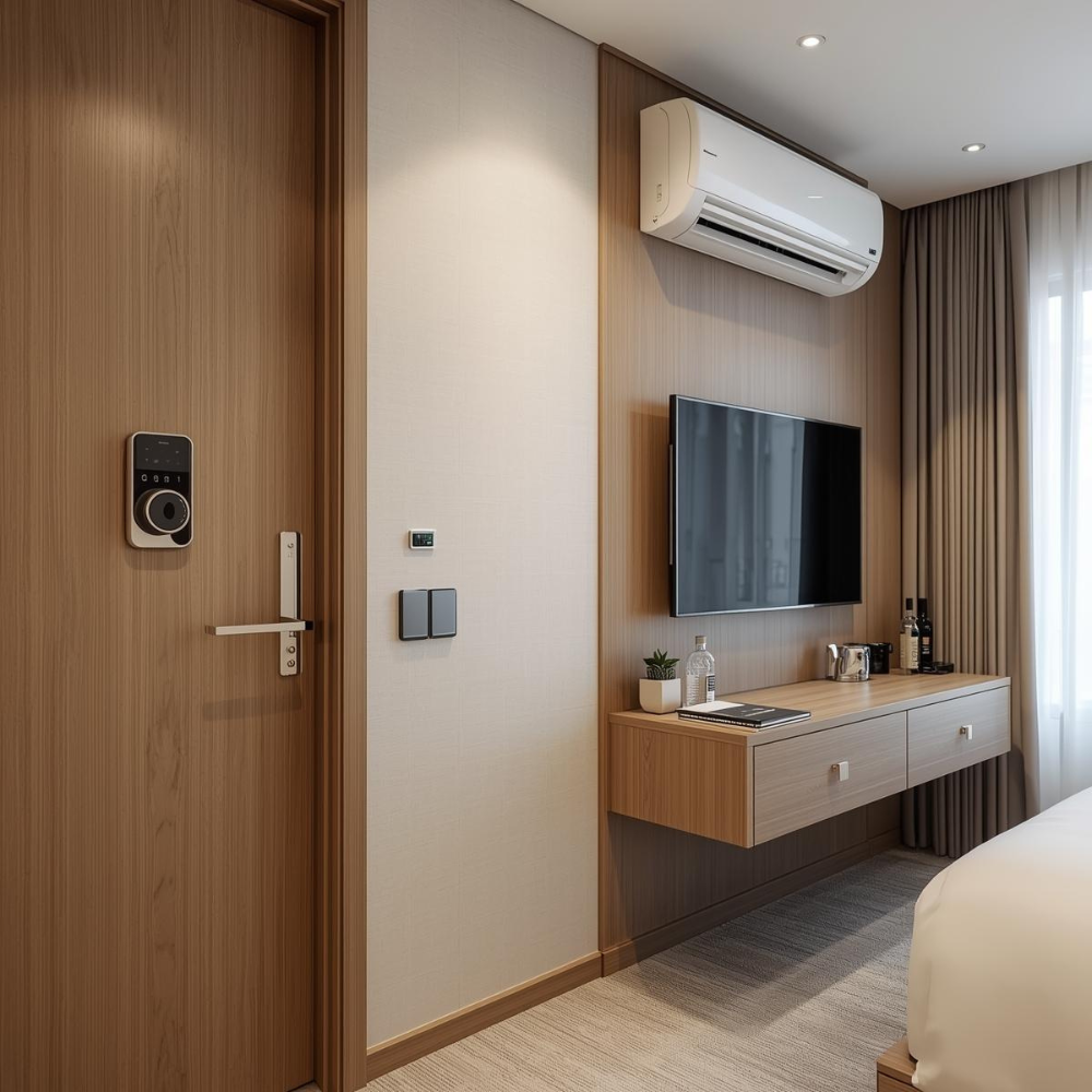 Nội thất khách sạn 2 sao: Hướng dẫn thiết kế tối ưu chi phí 8 Công nghệ thông minh trong nội thất khách sạn 2 sao