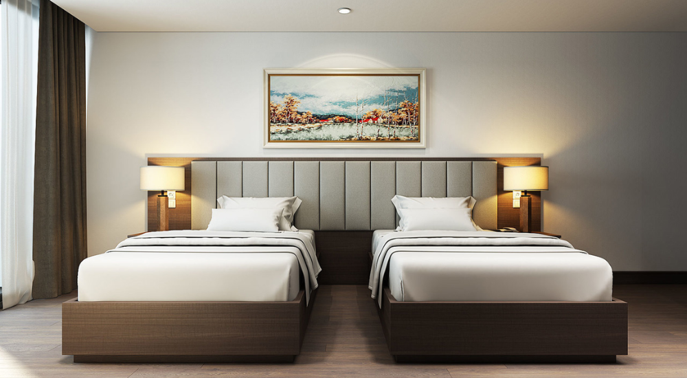 Nội thất khách sạn 2 sao: Hướng dẫn thiết kế tối ưu chi phí 1 Tiêu chuẩn phòng ngủ cho nội thất khách sạn 2 sao