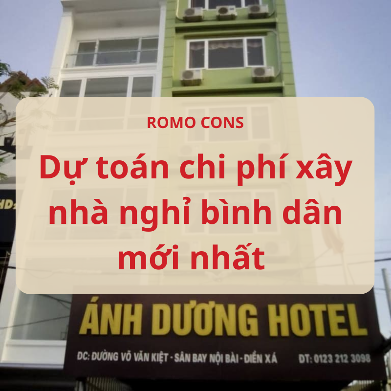 Dự toán chi phí xây nhà nghỉ bình dân 2026 và mẹo tối ưu chi phí