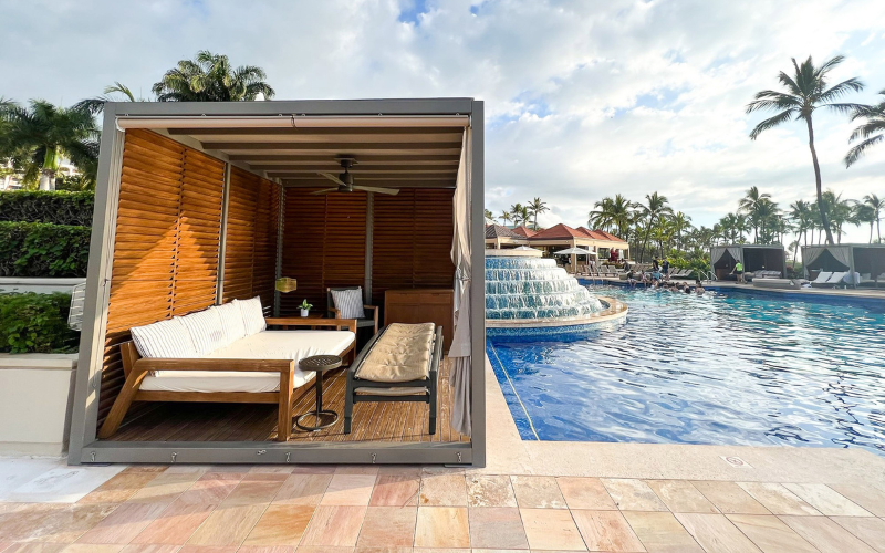 mẫu cabana đẹp cho resort, hồ bơi