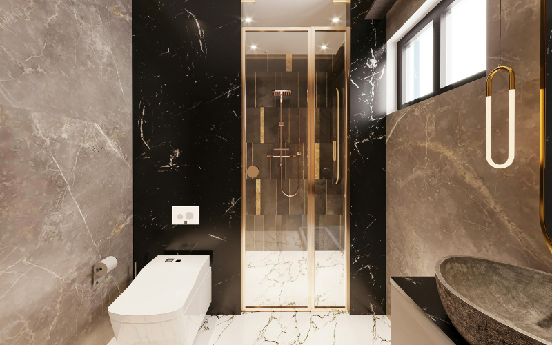 25+ mẫu phòng tắm khách sạn 5 sao đẹp, sang trọng nhất 2026 4 Mẫu phòng tắm khách sạn 5 sao phong cách hiện đại