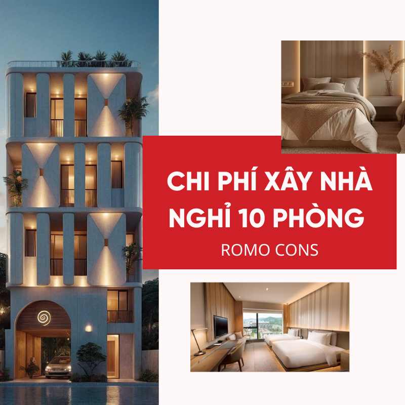 chi phí xây nhà nghỉ 10 phòng