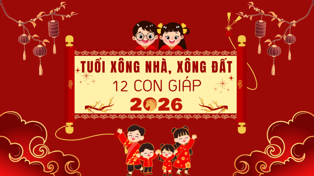Tuổi xông đất xông nhà năm 2026 cho 12 con giáp may mắn nhất 8 Tuổi xông nhà xông đất năm 2026 theo 12 con Giáp