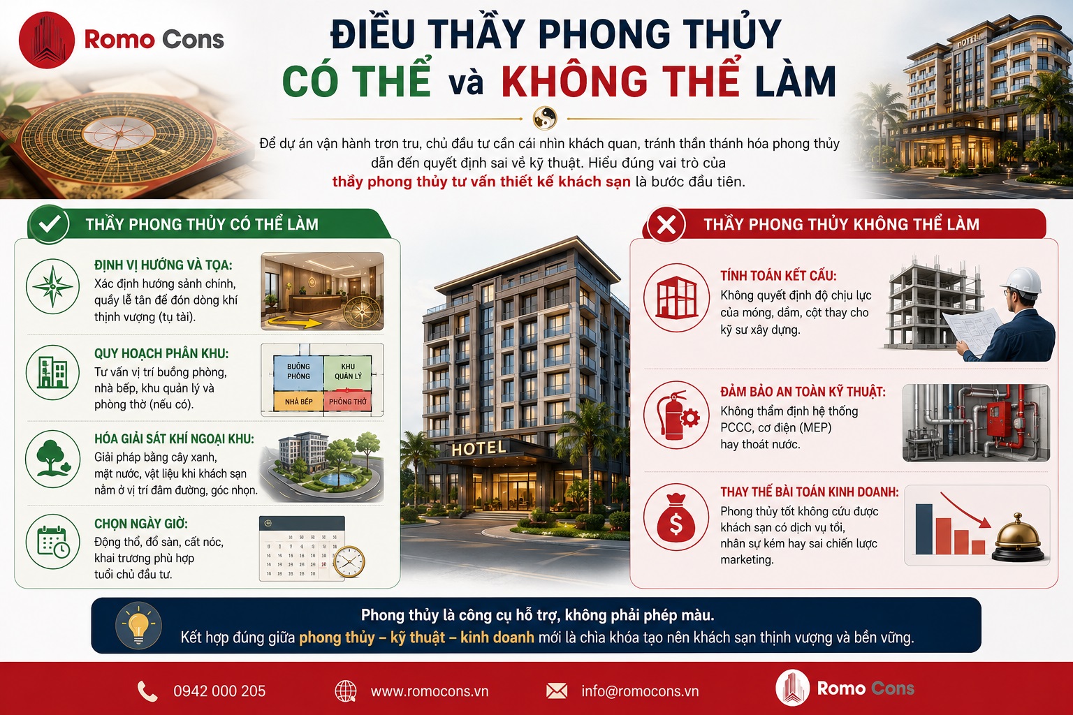 Mời thầy phong thủy tư vấn thiết kế khách sạn đúng cách 2 Điều thầy phong thủy CÓ THỂ và KHÔNG THỂ làm
