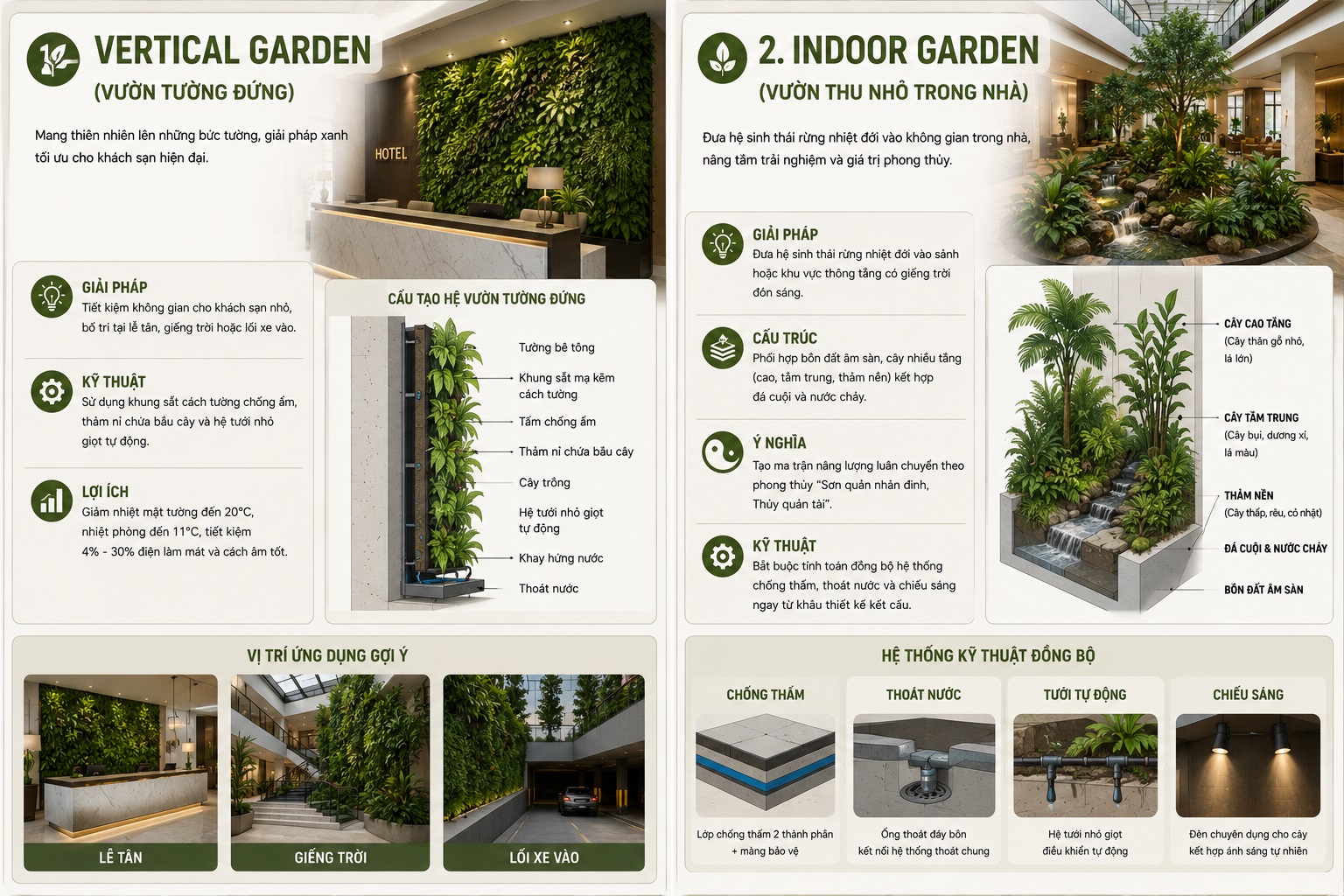 Xu hướng Vertical Garden và Indoor Garden