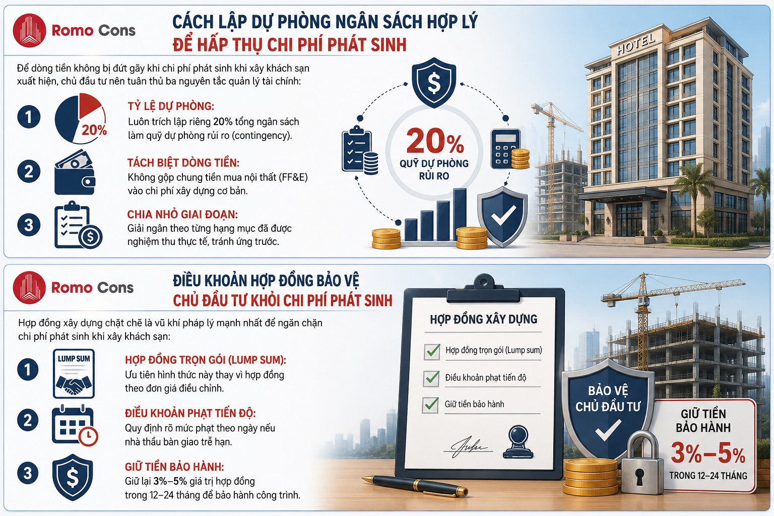 bảo vệ chủ đầu tư khỏi chi phí phát sinh