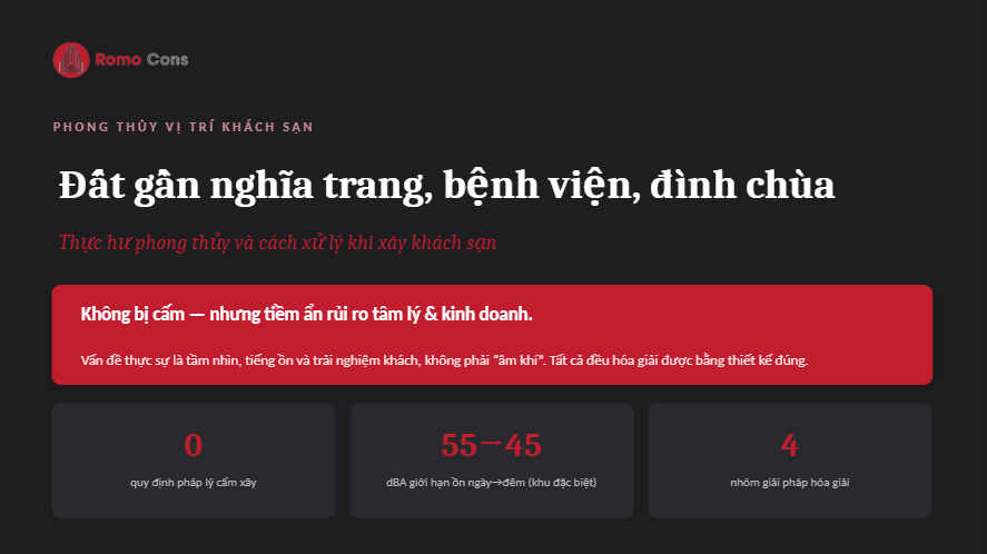 Xây khách sạn gần nghĩa trang, bệnh viện, đình chùa