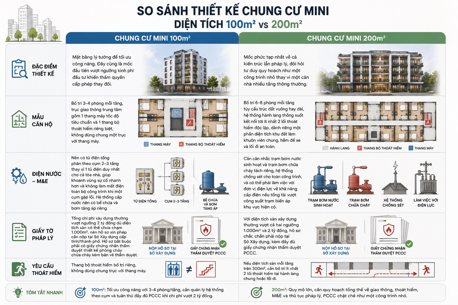 Thiết kế chung cư mini theo diện tích 20-200m² | RomoCons 4 Thiết kế chung cư mini theo diện tích lớn