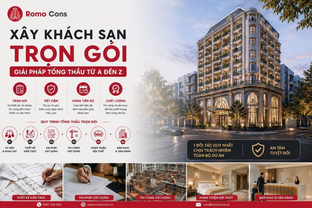 Xây Khách Sạn Trọn Gói: Giải Pháp Tổng Thầu Từ A Đến Z 3 Xây Khách Sạn Trọn Gói: Giải Pháp Tổng Thầu Từ A Đến Z