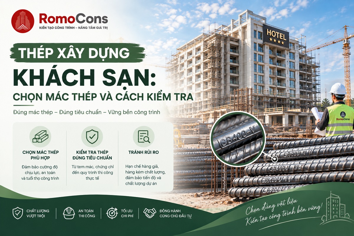 Thép xây dựng khách sạn: chọn mác thép và cách kiểm tra 1 Thép xây dựng khách sạn: chọn mác thép và cách kiểm tra