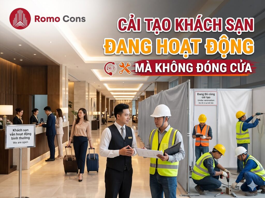 Cải tạo khách sạn đang hoạt động mà không đóng cửa