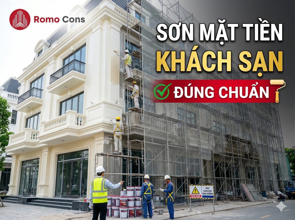 Sơn mặt tiền khách sạn đúng chuẩn